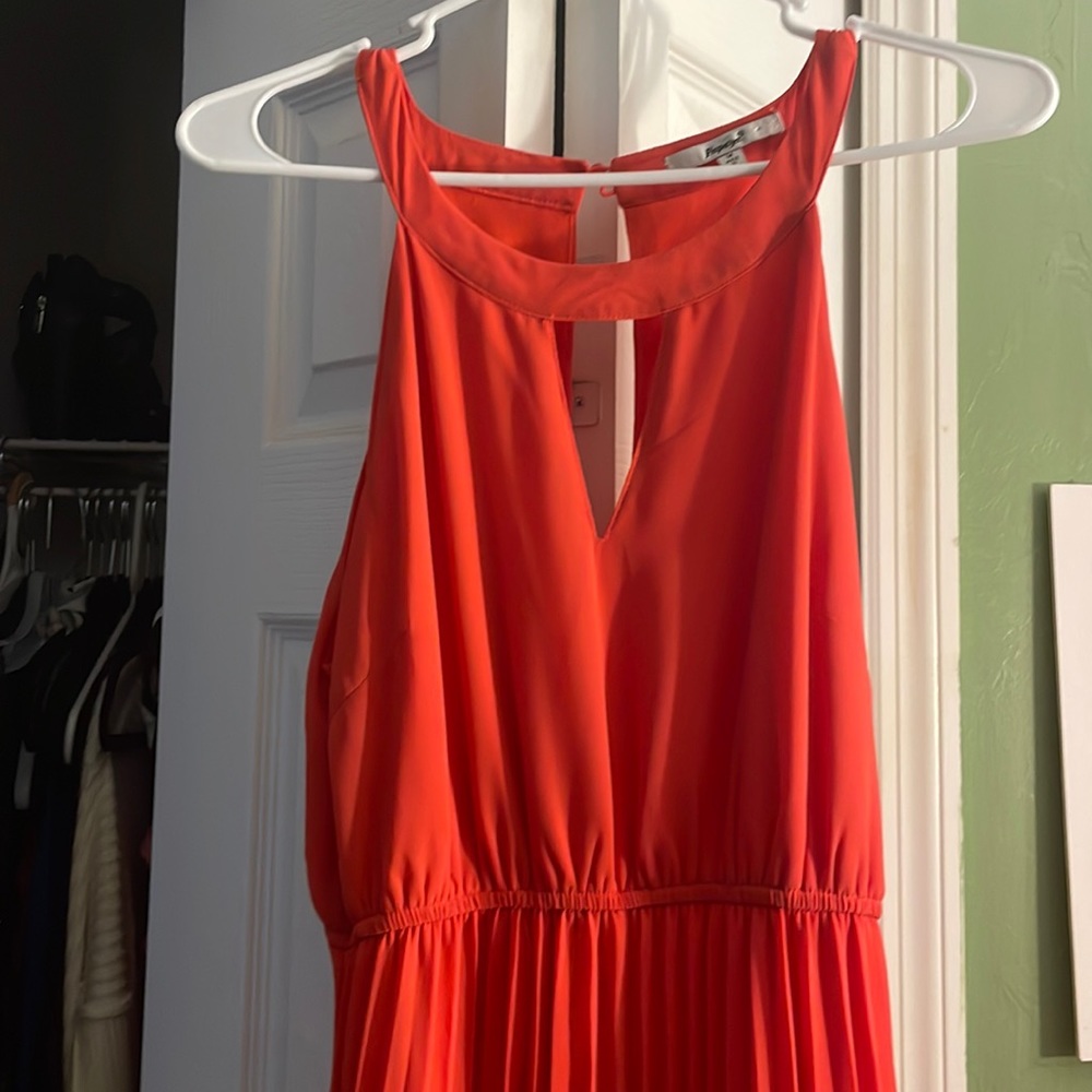 Papaya Halter Maxi Dress